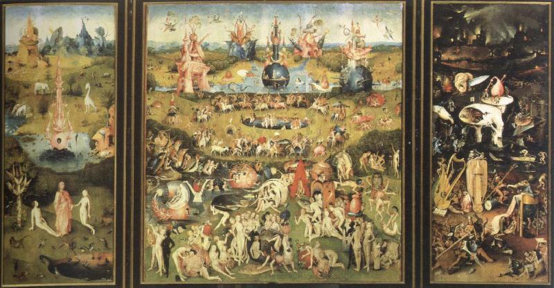 Hieronymus Bosch garden of earthly delights oil painting image